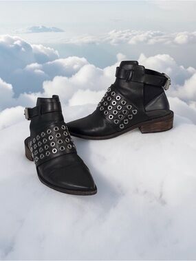 All Saints Black Ankle Boots Size 39/8.5
